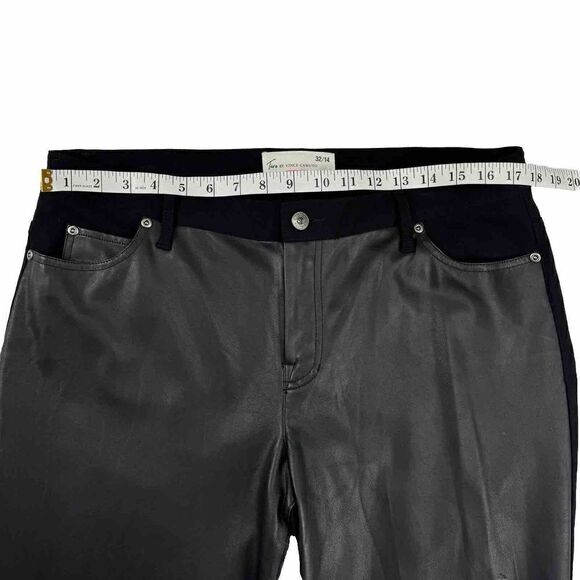 Two By Vince Camuto Jeans Womens 32 / 14 Faux Leather Skinny Stretch Black - Picture 7 of 11